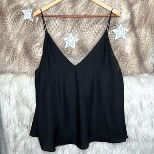 Free People Black Lace Cami Top